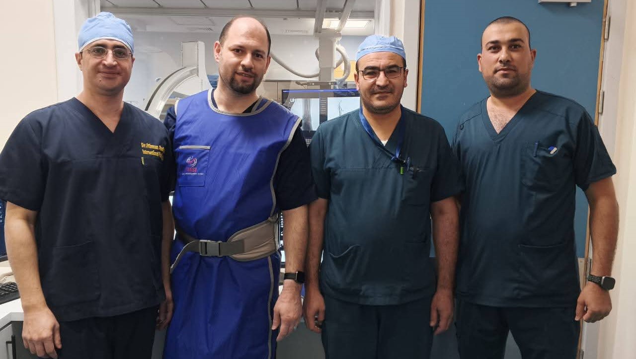 مستشفى الأميرة بسمة يجري أول قسطرة طرفية 