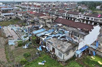 الصين: مقتل 5 أشخاص وإصابة 33 إثر إعصار قوي 